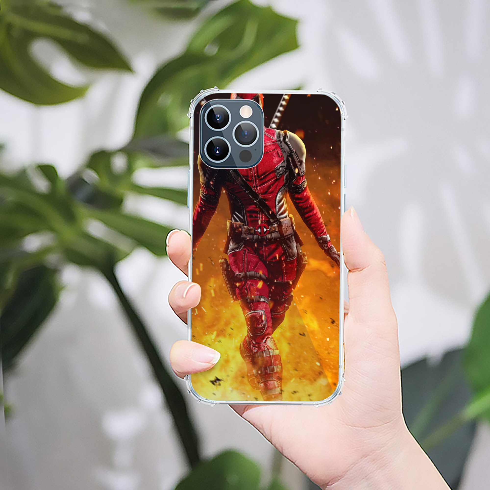 （画像用） Deadpool デッドプール 【iPhone 12シリーズ対応】透明スマホケース（クリアソフトケース）